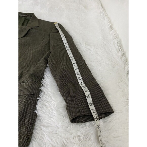 Calvin Klein Blazer Jacket Size 38R Green Fabric Wool Men’s - Picture 5 of 15